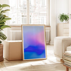 Blue Purple Gradient Wall Art Printable, Abstract Ocean Inspired Poster, Minimalist Calm Decor, Modern Aesthetic Print