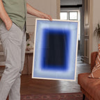 Blue Gradient Art Print, Navy Cobalt Abstract Poster, Modern Wall Decor