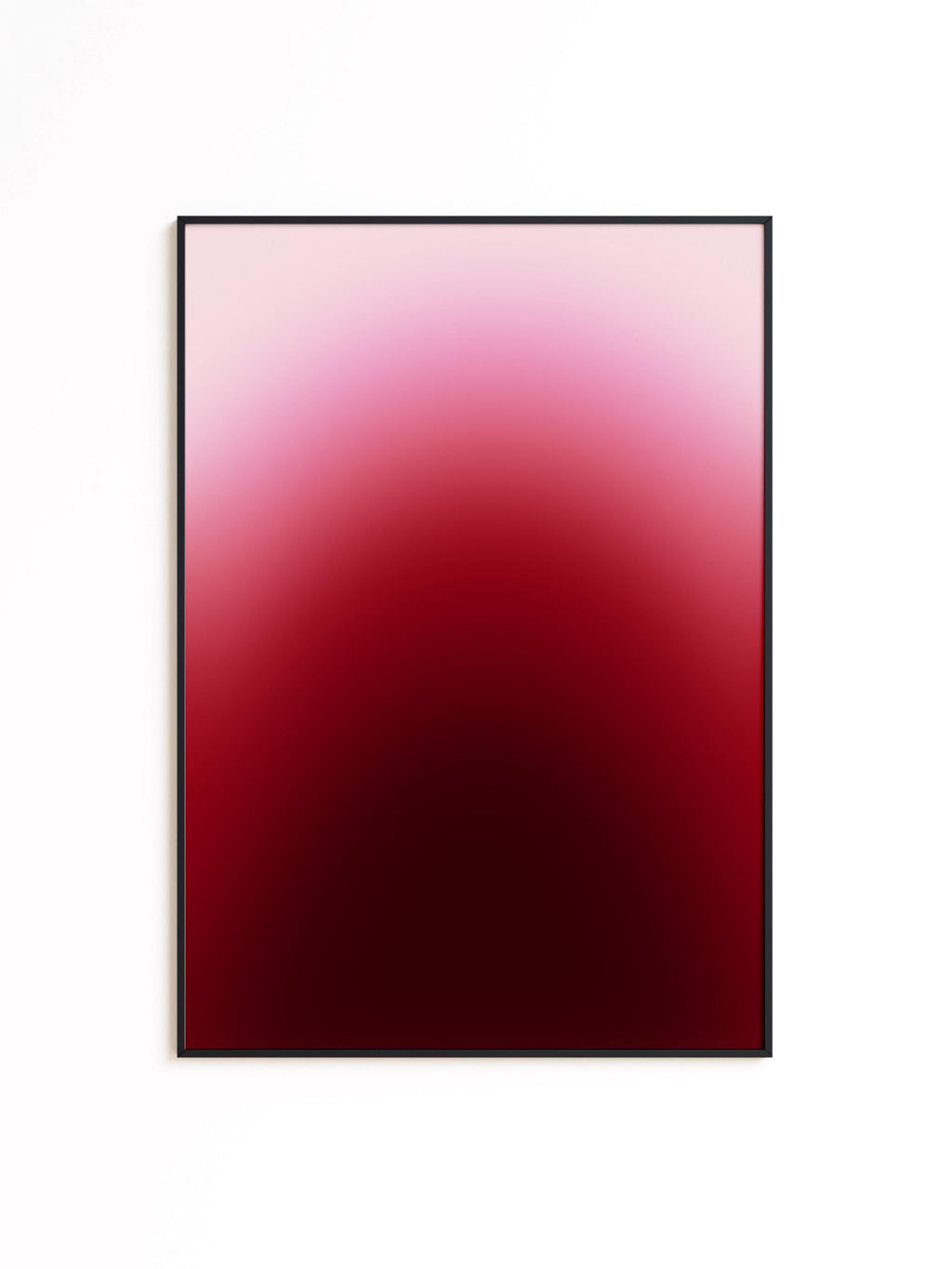 Red Gradient Abstract Art Print, Minimal Modern Wall Decor, Bold Contemporary Vertical Artwork Print