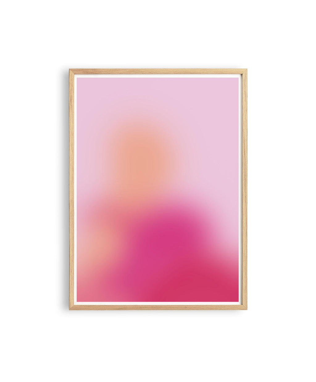 Pink Aura Gradient Print, Abstract Spiritual Wall Art, Soft Pastel Minimal Decor