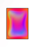 Pink Orange Aura Print, Neon Gradient Wall Art, Lilac Glow Abstract Decor