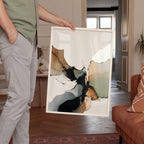 Neutral Abstract Art Print, Earth Tone Alcohol Ink Poster, Modern Decor