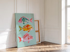 Fish Wall Art Print, Colorful Coastal Fish Poster, Nautical Bathroom Decor