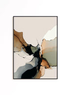Neutral Abstract Art Print, Earth Tone Alcohol Ink Poster, Modern Decor