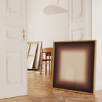 Brown Gradient Abstract Art Print, Minimal Neutral Modern Wall Decor, Warm Mocha Beige Artwork