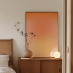 Peach Wall Art Print, Soft Orange Gradient, Minimal Abstract Decor