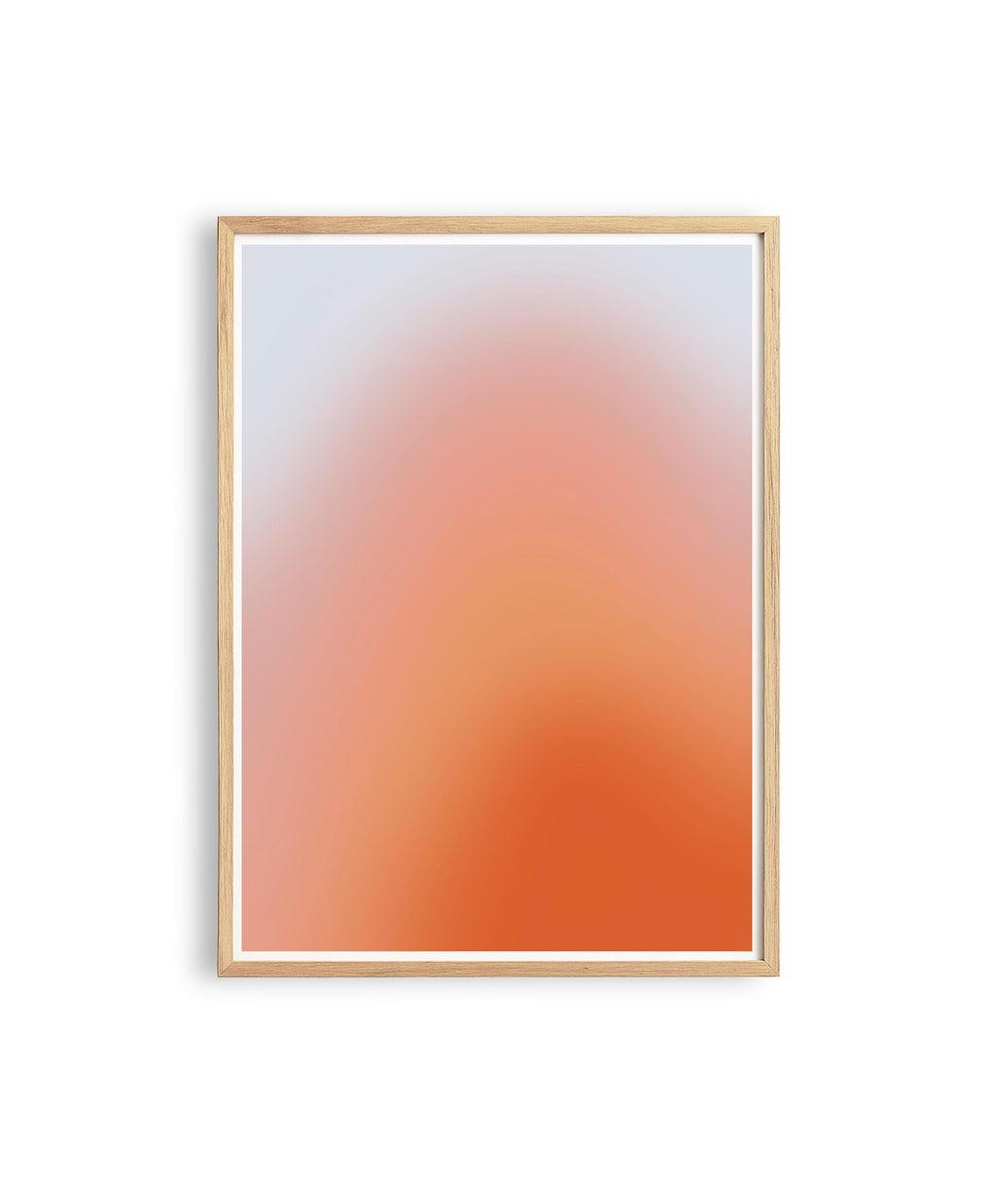 Lilac Peach Sunset Gradient Wall Art, Aura Glow Poster, Dreamy Minimal Abstract Print