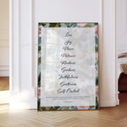 Fruit of the Spirit Wall Art Print, Floral Christian Decor, Galatians Poster