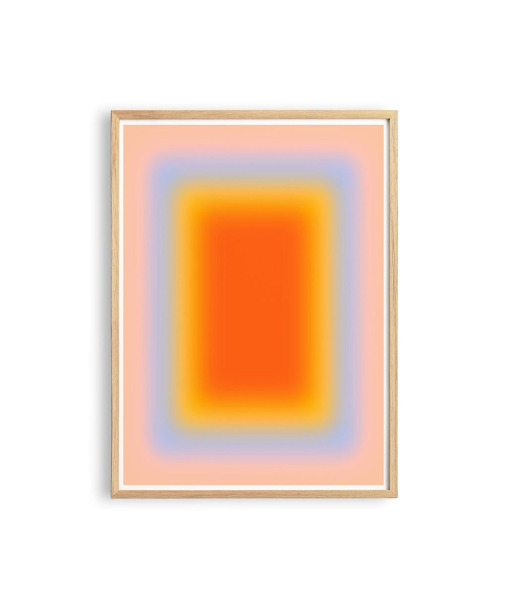 Sunset Wall Art Print, Orange Yellow Gradient, Soft Abstract Room Decor