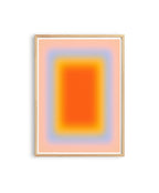 Sunset Wall Art Print, Orange Yellow Gradient, Soft Abstract Room Decor