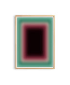 Burgundy Wall Art Print, Teal Green Gradient Abstract, Moody Modern Decor