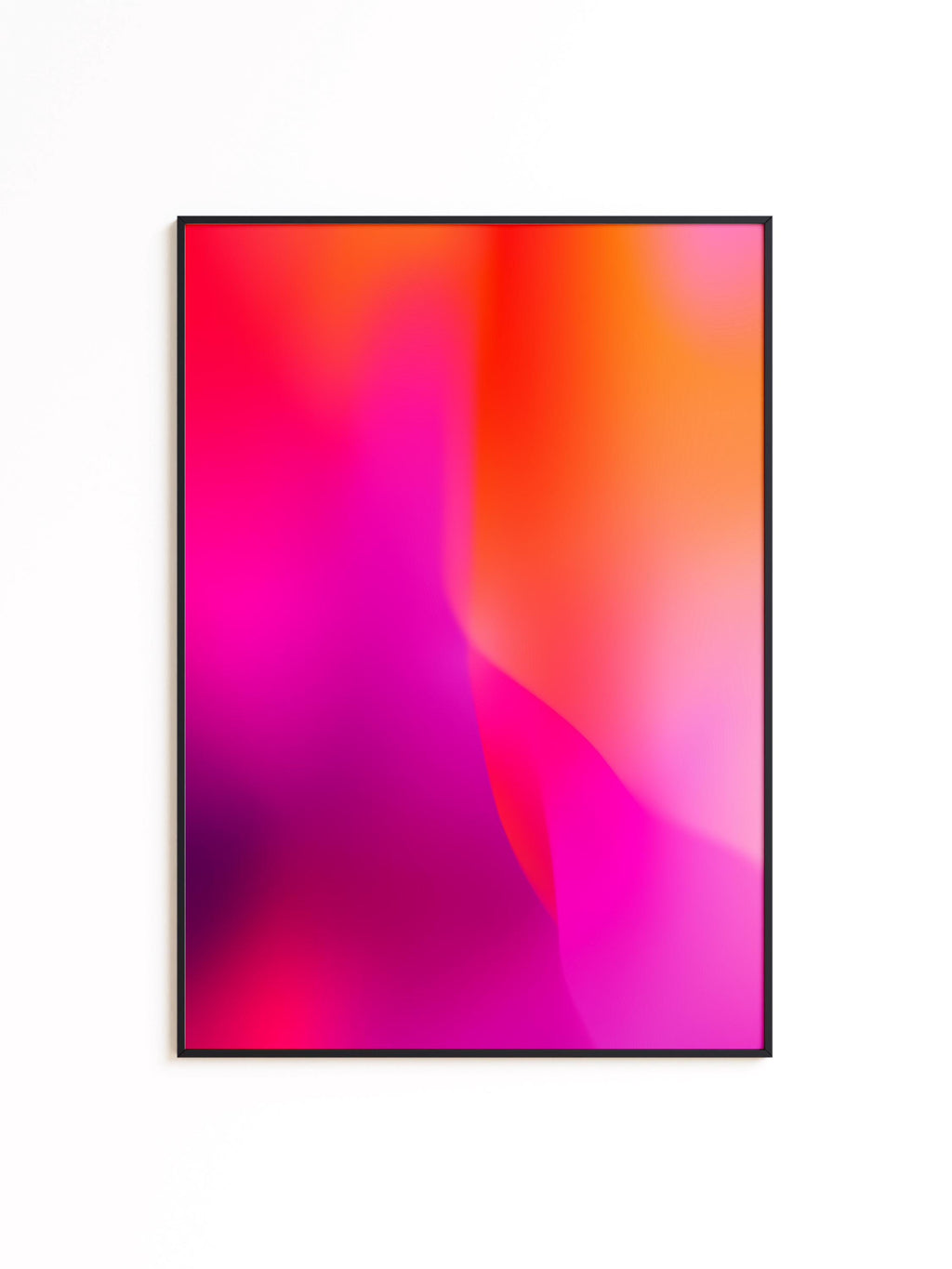 Neon Purple Gradient Wall Art Printable, Vaporwave Aesthetic Poster, Bold Abstract Modern Decor, Glow Effect