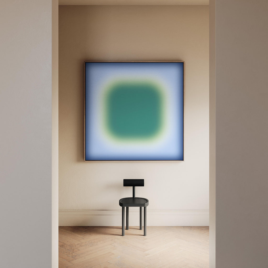 Calm Abstract Art Print, Blue Green Gradient, Coastal Minimal Wall Decor