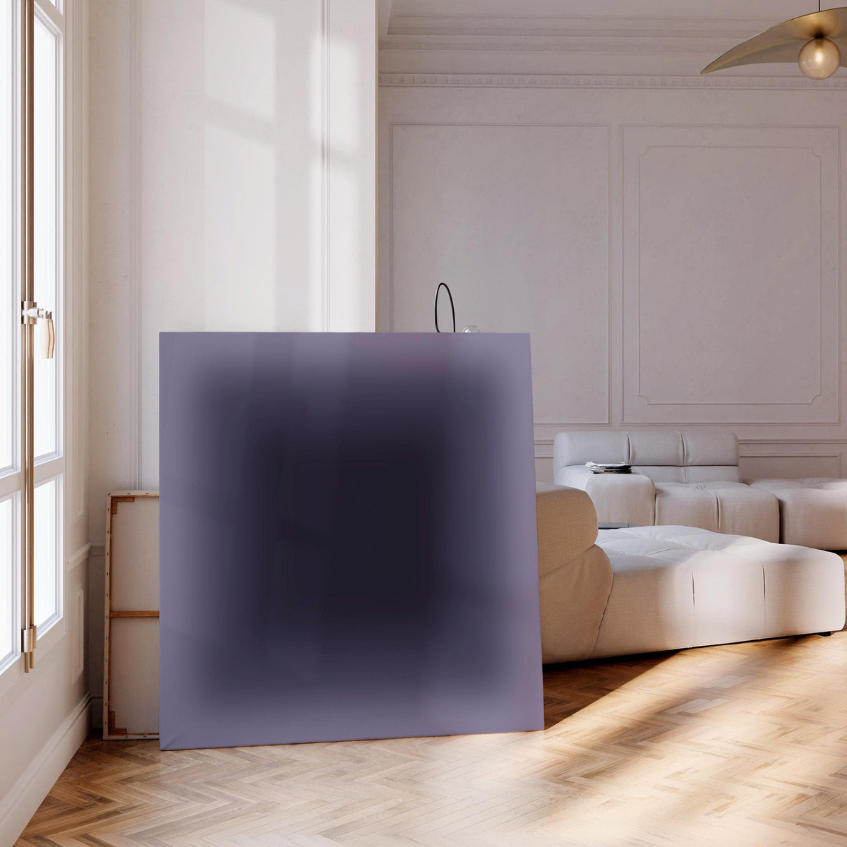 Deep Navy Purple Gradient Wall Art