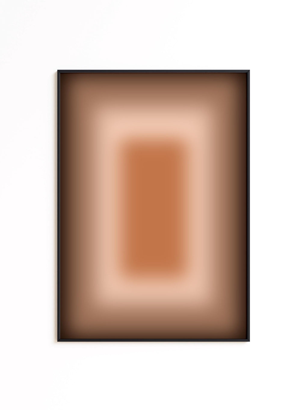 Warm Brown Gradient Abstract Art Print, Neutral Minimalist Poster, Cozy Modern Home Decor