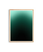 Green Gradient Abstract Art Print, Modern Ombre Poster