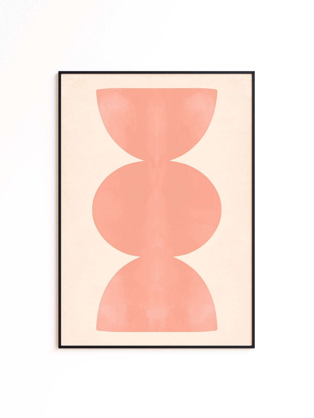 Peach Wall Art Print, Minimalist Geometric Abstract, Soft Modern Decor