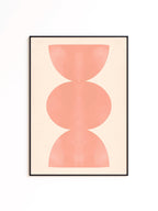 Peach Wall Art Print, Minimalist Geometric Abstract, Soft Modern Decor