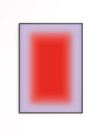 Orange Lavender Gradient Abstract Art Print, Modern Minimal Square Artwork