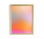 Orange Gradient Art Print, Peach Pink Abstract Poster, Modern Wall Decor
