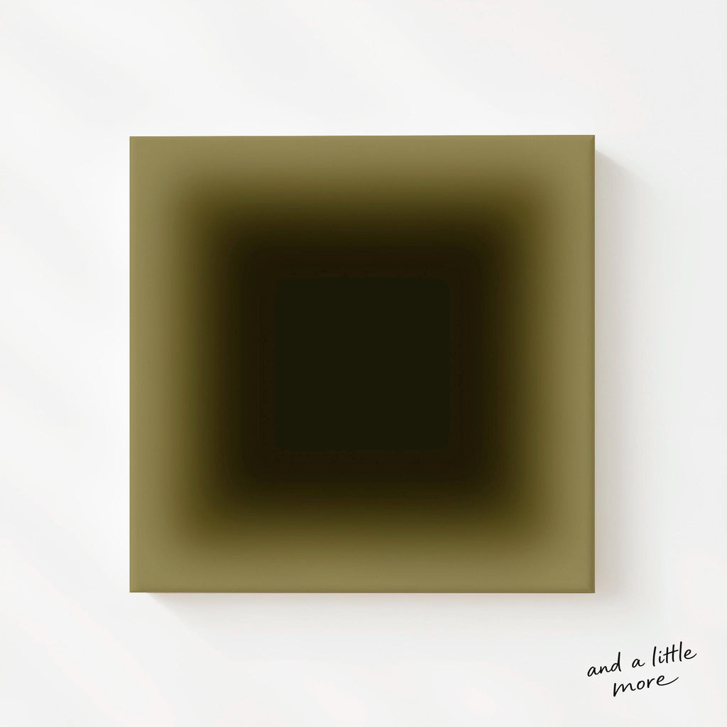 Olive Deep Green Wall Art, Minimalist Gradient Framed Art, Dark Color Field Canvas Print