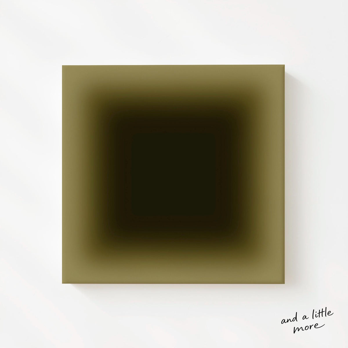 Olive Deep Green Wall Art, Minimalist Gradient Framed Art, Dark Color Field Canvas Print