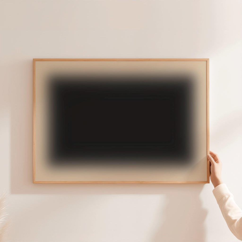 Deep Green Beige Horizontal Canvas Wall Art