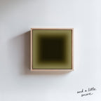 Olive Deep Green Wall Art, Minimalist Gradient Framed Art, Dark Color Field Canvas Print