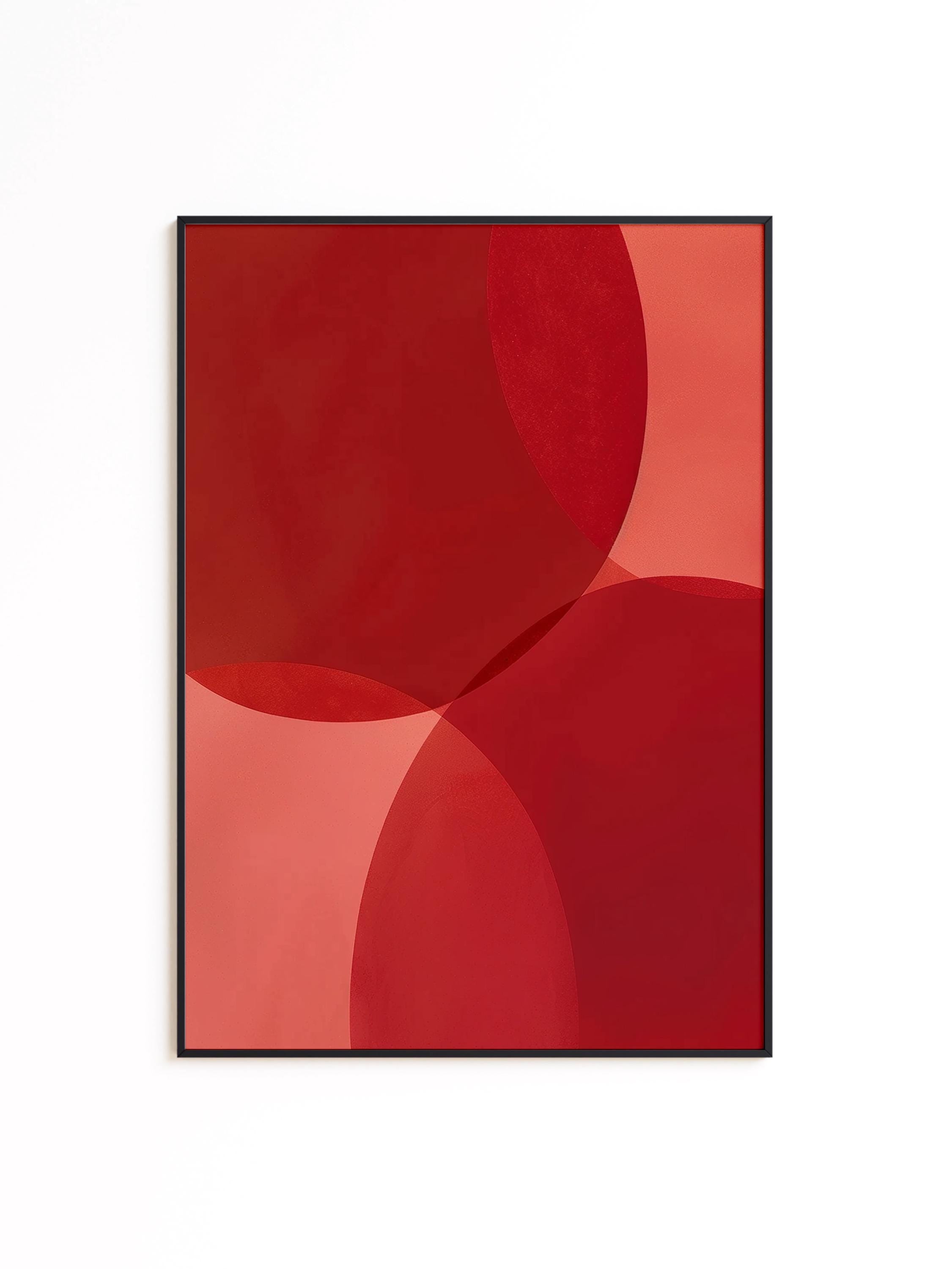 Red Abstract Wall Art Print, Modern Minimal Art, Contemporary Color Field Painting, Warm Red Interior Decor