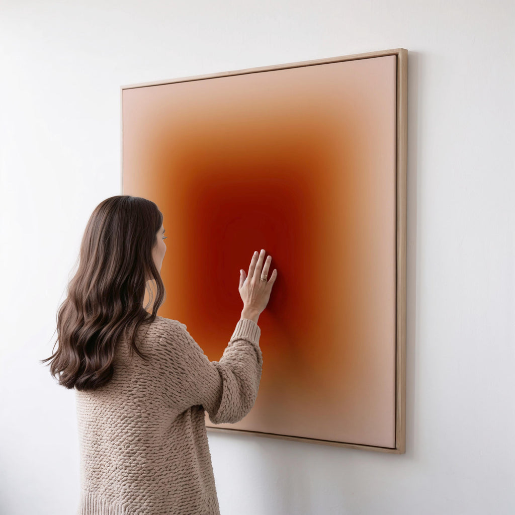 Orange Gradient Abstract Wall Art