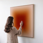 Orange Gradient Abstract Wall Art