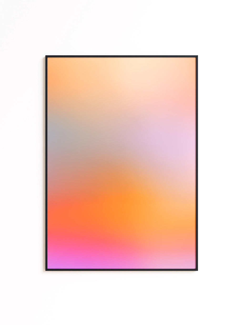 Orange Gradient Art Print, Peach Pink Abstract Poster, Modern Wall Decor