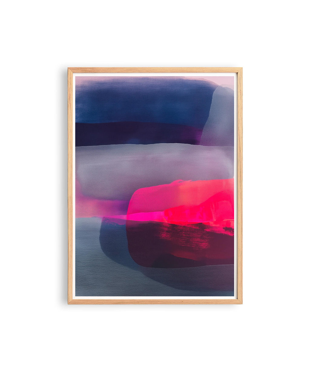 Pink Navy Abstract Art Print