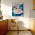 Butter Wall Art Print, Whimsical Food Poster, Colorful Kitchen Decor