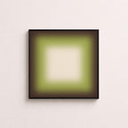 Avocado Green Wall Art, Minimalist Gradient Print, Earthy Framed Wall Art, Square Canvas Print