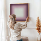 Purple Framed Wall Art, Dark Violet Gradient Print, Moody Lavender Canvas Print, Fall Art