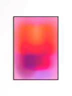 Pink Gradient Art Print, Orange Purple Abstract Poster, Modern Wall Decor