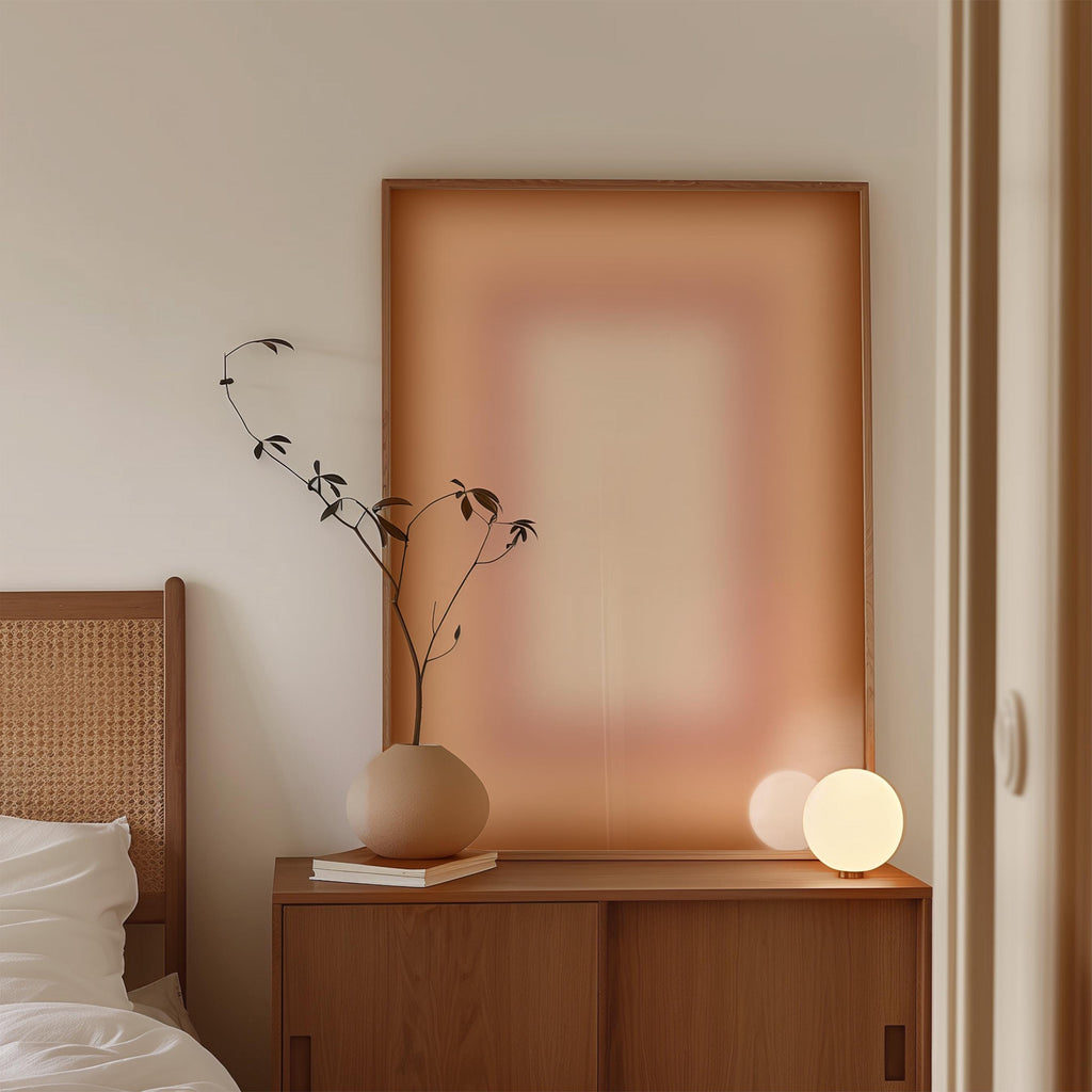Beige Gradient Abstract Wall Art, Minimalist Ombre Poster (Digital Print)