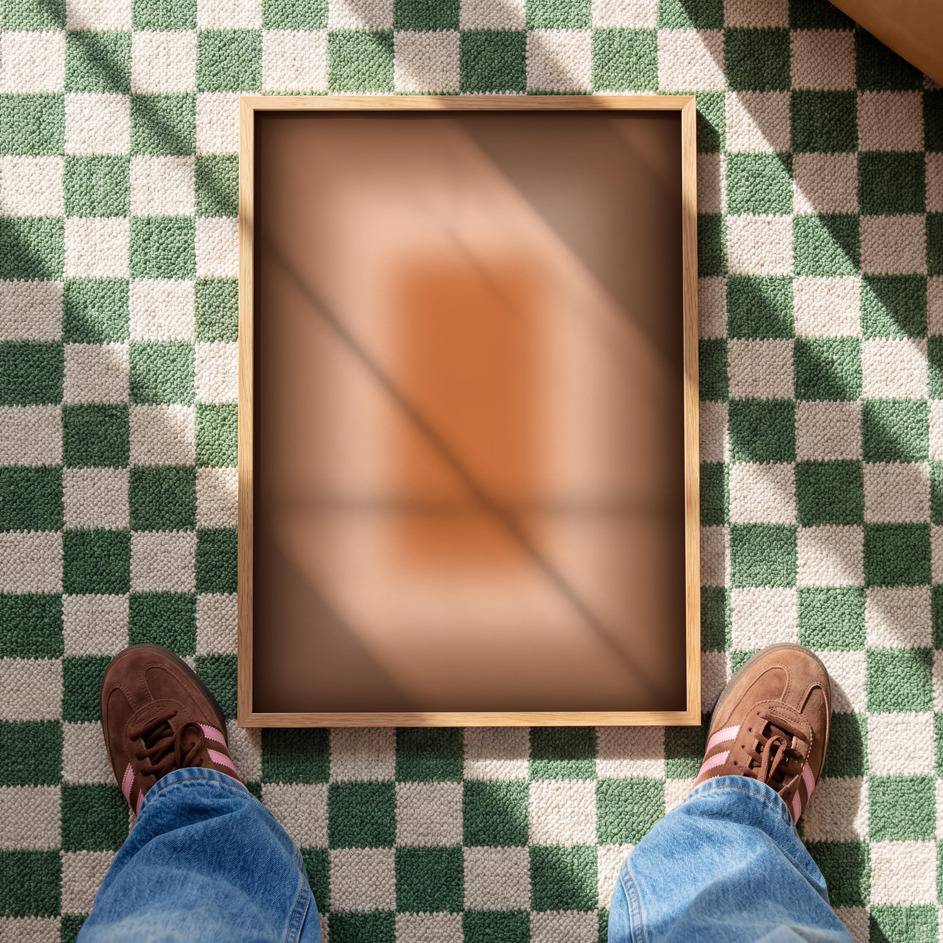 Warm Brown Gradient Abstract Art Print, Neutral Minimalist Poster, Cozy Modern Home Decor
