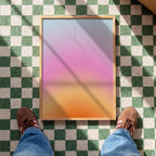 Pastel Sunset Gradient Print, Soft Abstract Wall Art, Pink Orange Blue Modern Decor