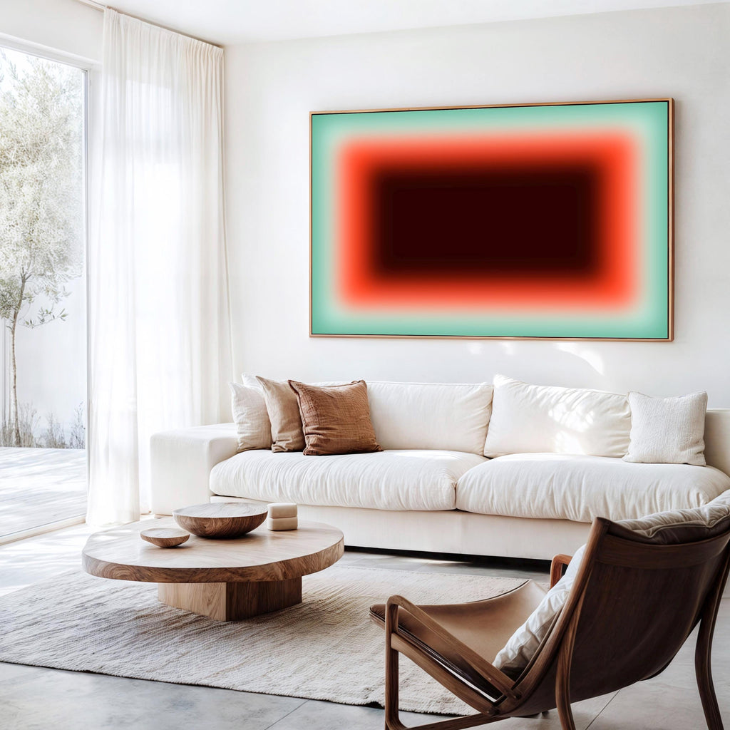 Coral Mint Canvas Wall Art