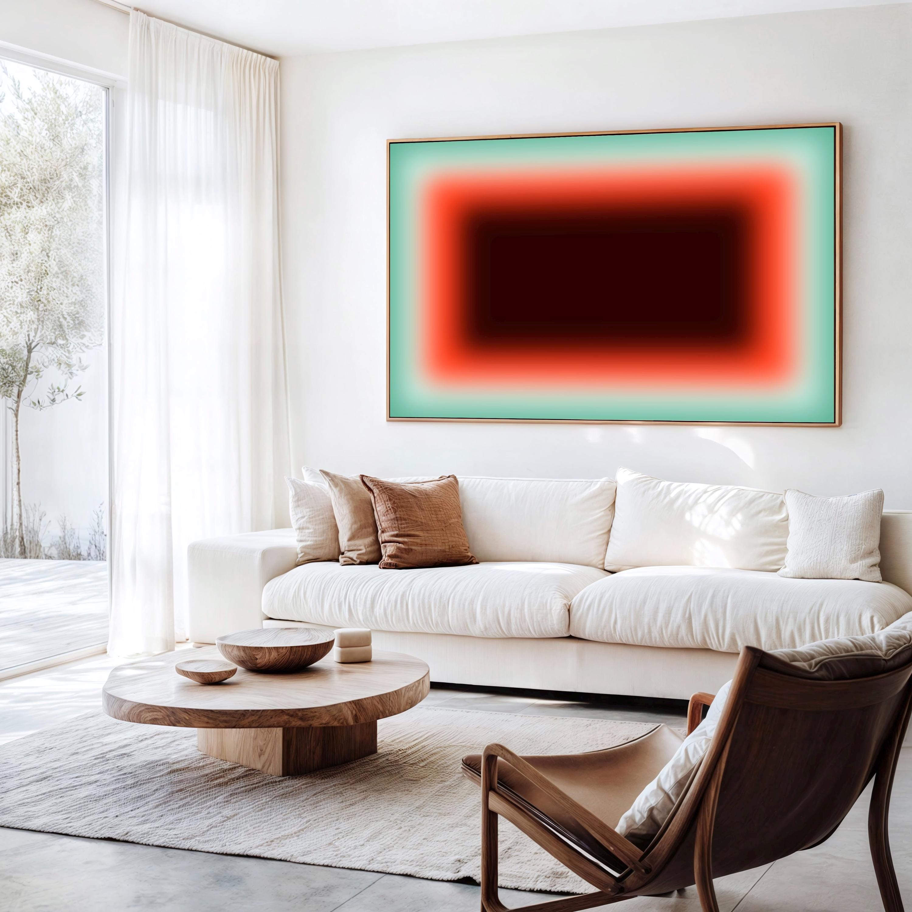 Coral Mint Canvas Wall Art