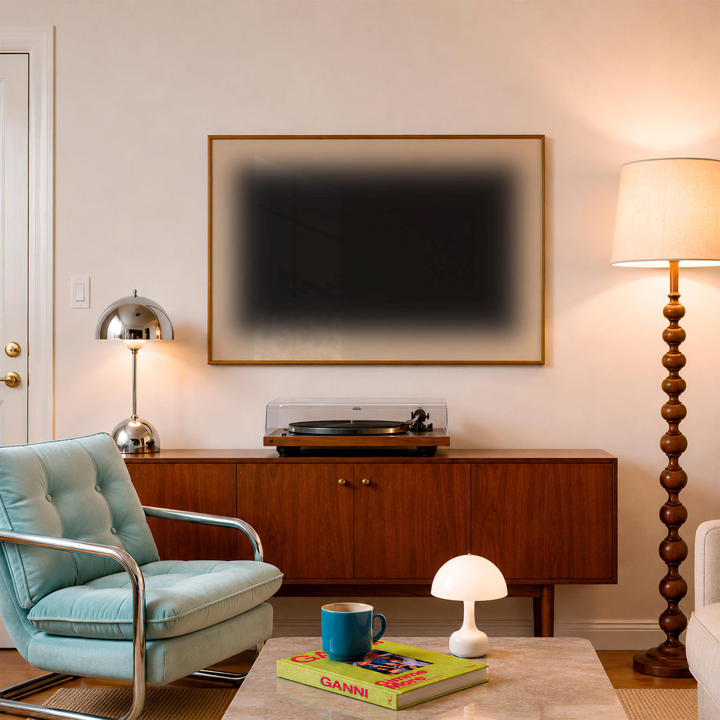 Deep Green Beige Horizontal Canvas Wall Art
