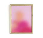 Pink Aura Gradient Print, Abstract Spiritual Wall Art, Soft Pastel Minimal Decor