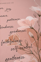 Fruit of the Spirit Wall Art Print, Floral Galatians Poster, Christian Decor