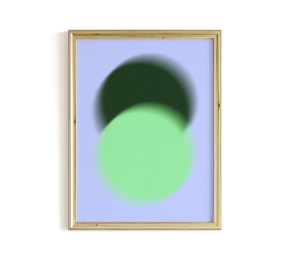 Green Gradient Abstract Art Print, Soft Blur Minimal Wall Decor, Modern Square Artwork