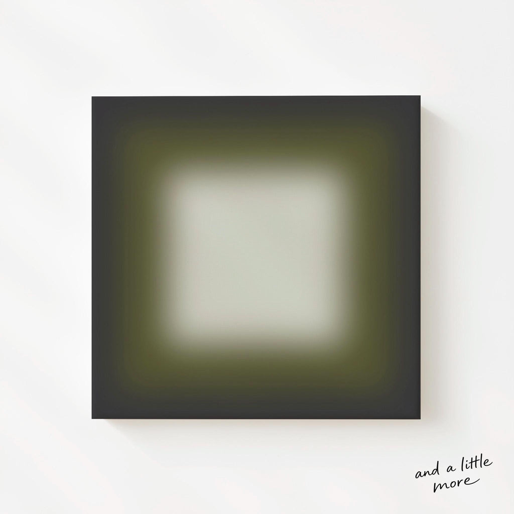 Olive Gray Gradient Abstract Print