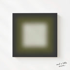 Olive Gray Gradient Abstract Print