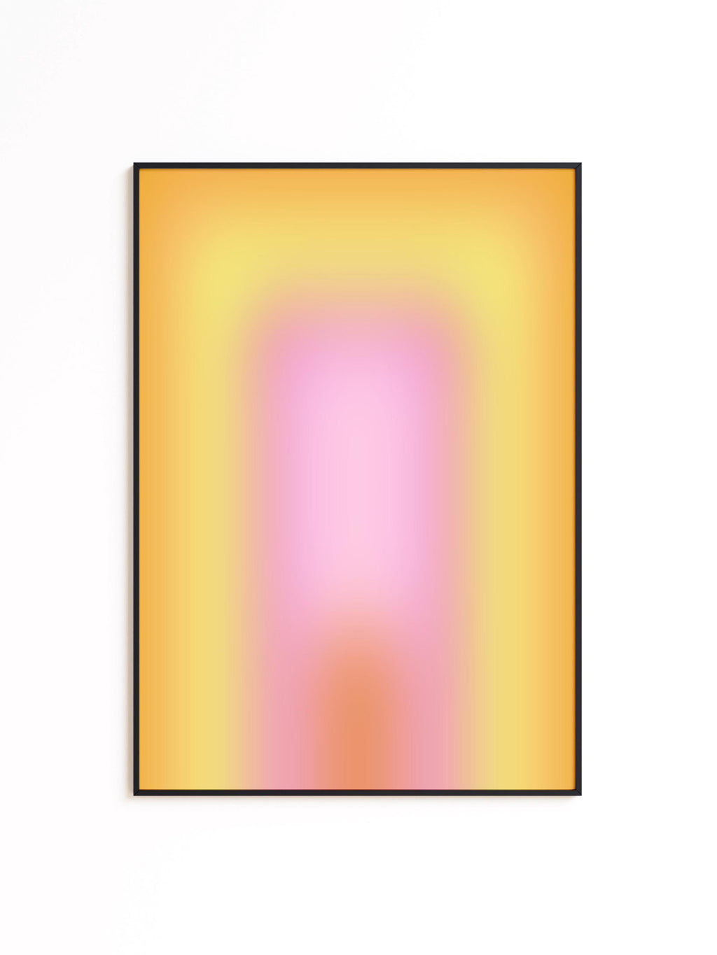 Pastel Gradient Art Print, Pink Yellow Abstract Poster, Soft Modern Wall Decor