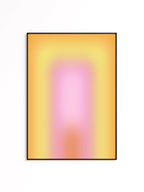 Pastel Gradient Art Print, Pink Yellow Abstract Poster, Soft Modern Wall Decor